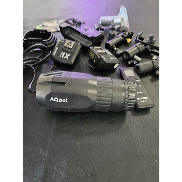 Asonnyc Camera Backpack w/ Godox Triggers, Bracket Mounts, AQool Light Bundle - Picture 2 of 7